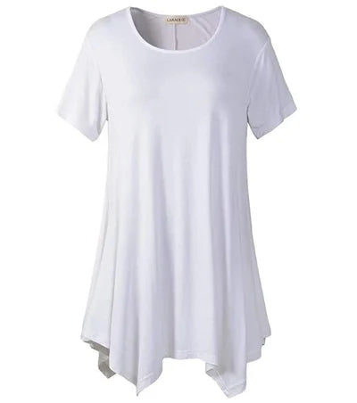 Plus Size Cotton Loose Fit Short Sleeve T-Shirt