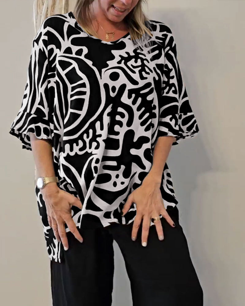 Prabodhi - Loose Fit with Abstract Prints