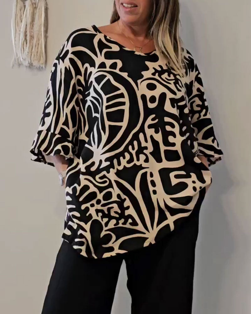 Prabodhi - Loose Fit with Abstract Prints