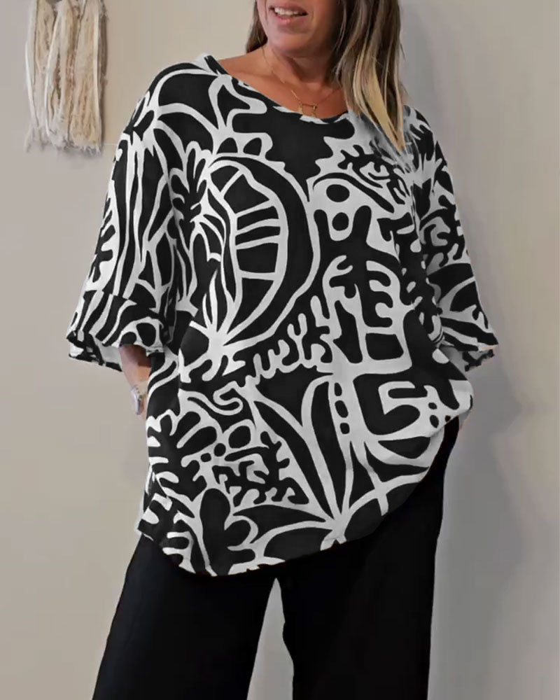 Prabodhi - Loose Fit with Abstract Prints
