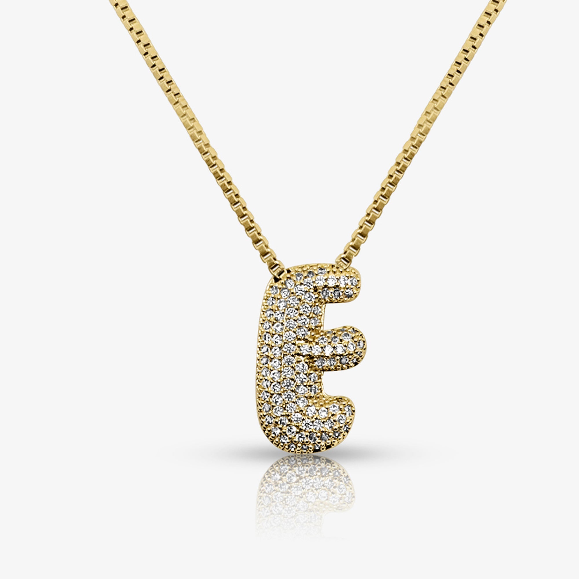 Prism Pavé Bubble Initial Necklace