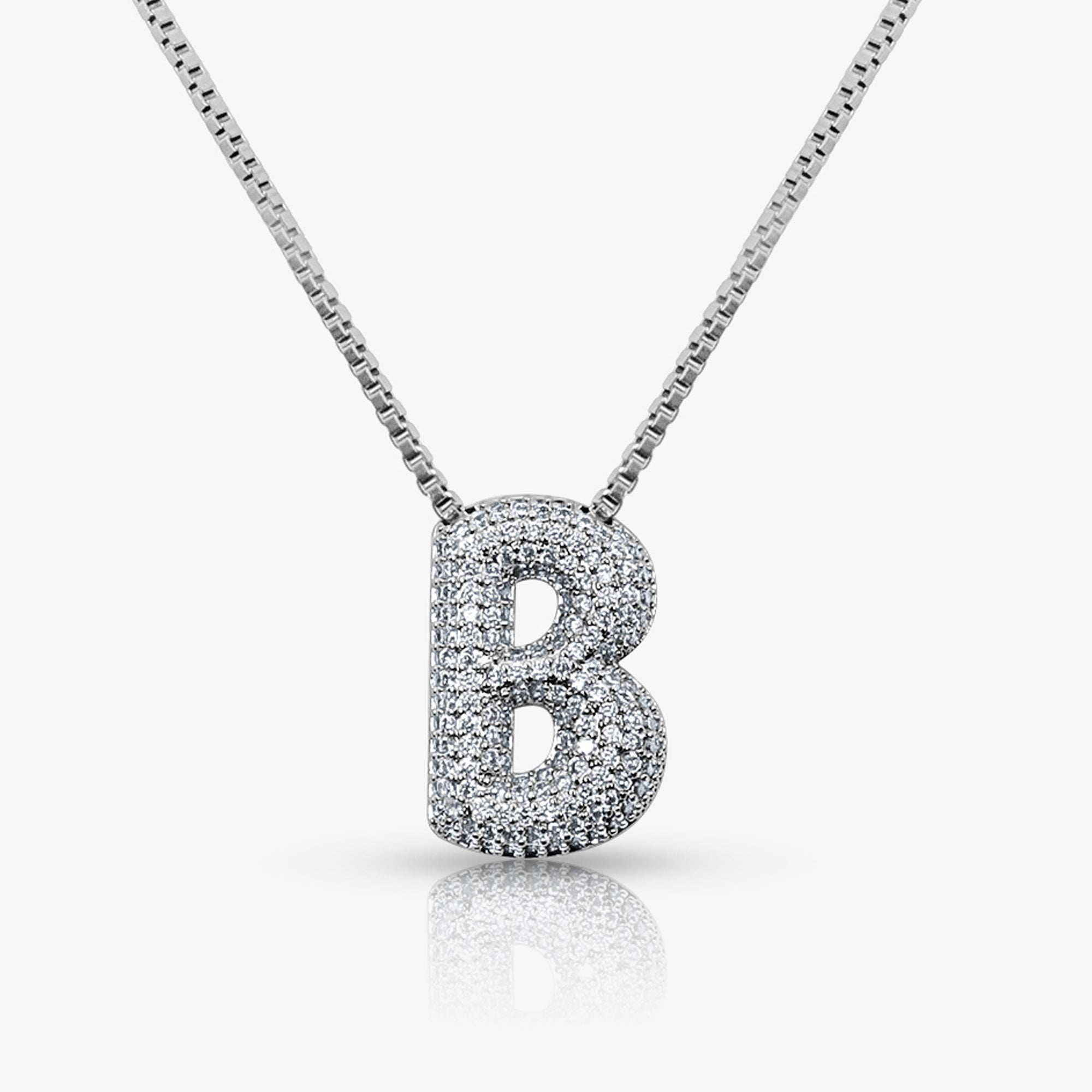 Prism Pavé Bubble Initial Necklace