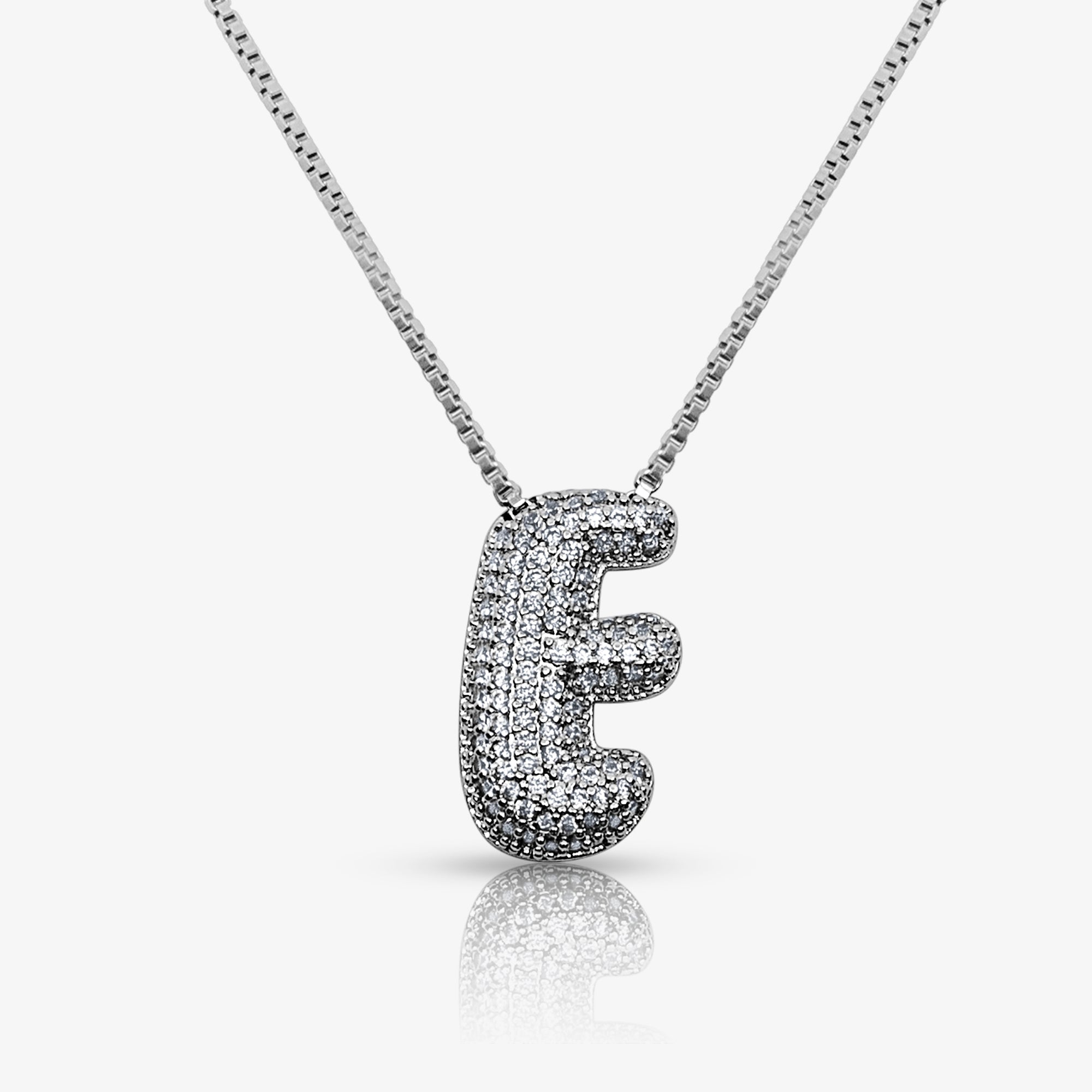 Prism Pavé Bubble Initial Necklace