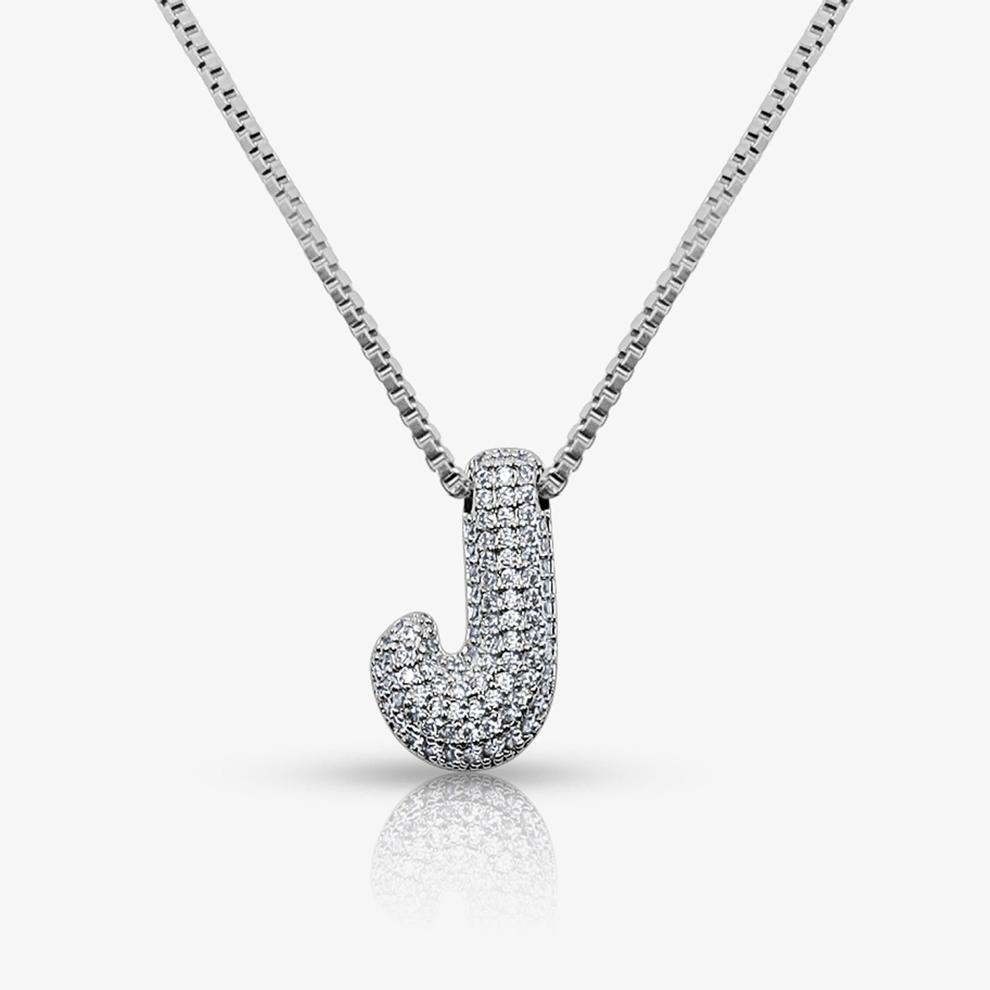Prism Pavé Bubble Initial Necklace