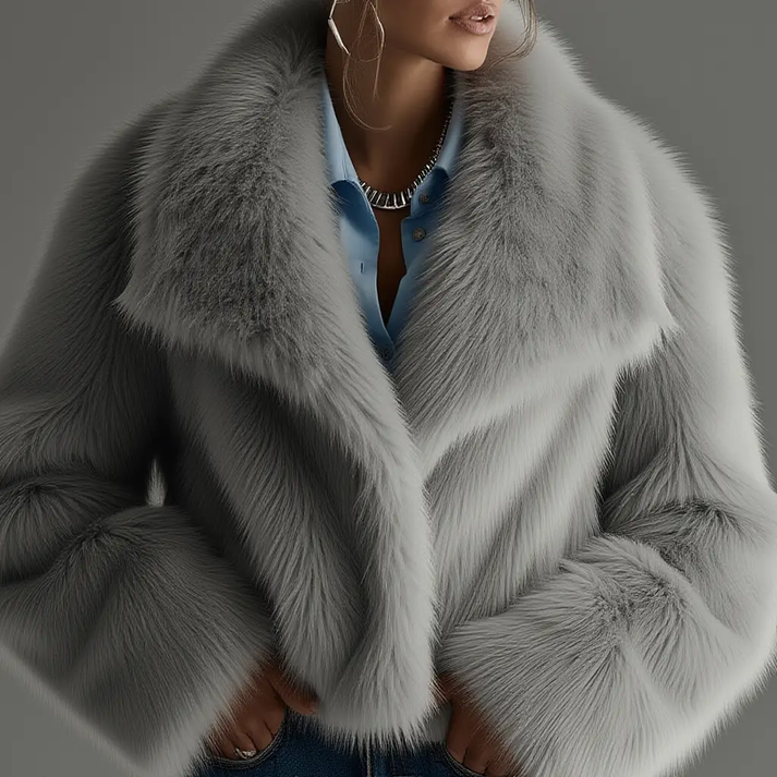 Quaithe – Oversized Coat Made of Soft Fur