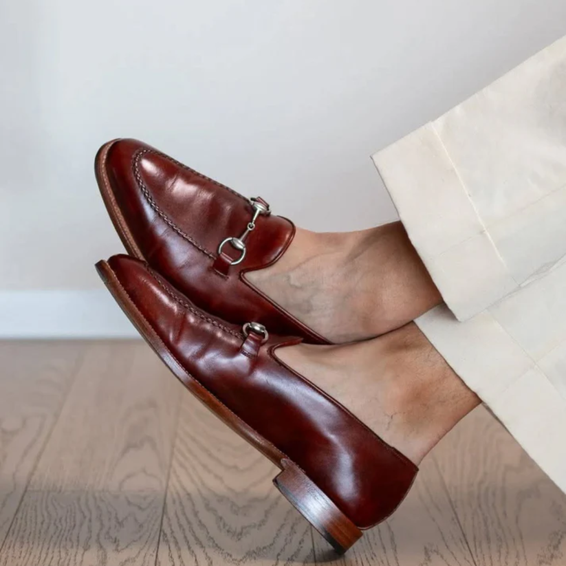 Ravid - Leather Shoes with Buckle Detail