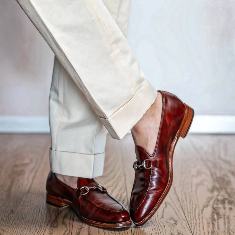 Ravid - Leather Shoes with Buckle Detail