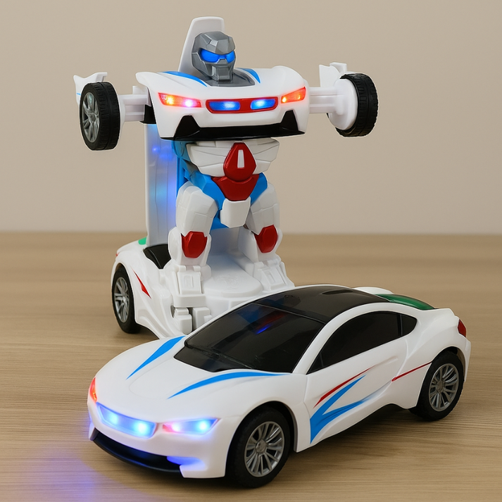 RoboRacer – 2-in-1 Transformer Toy: Car Transforms into Robot