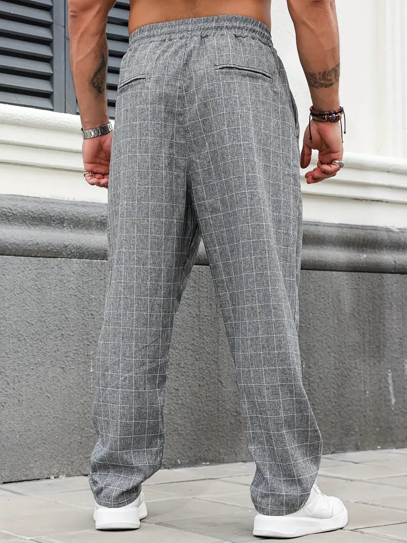 Rodolfo - Breathable Checkered Print Pants