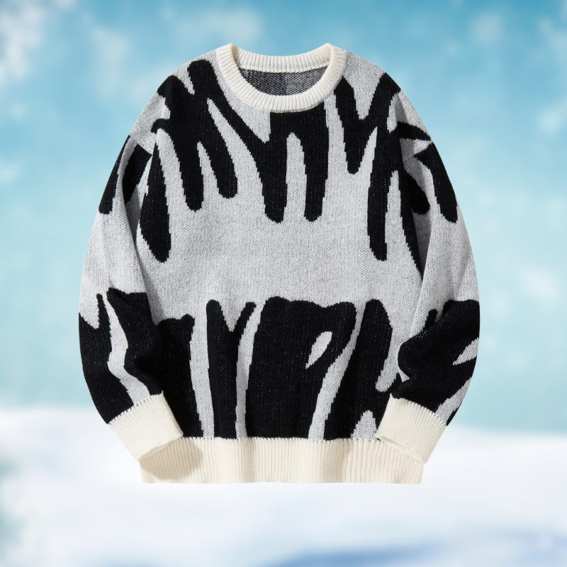 Rodrigo - Striped Sweater with Jacquard Pattern