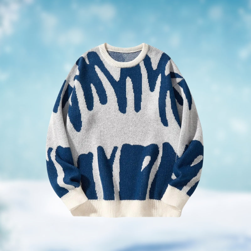 Rodrigo - Striped Sweater with Jacquard Pattern