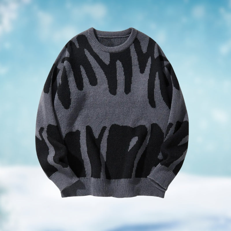 Rodrigo - Striped Sweater with Jacquard Pattern