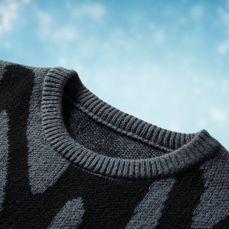 Rodrigo - Striped Sweater with Jacquard Pattern