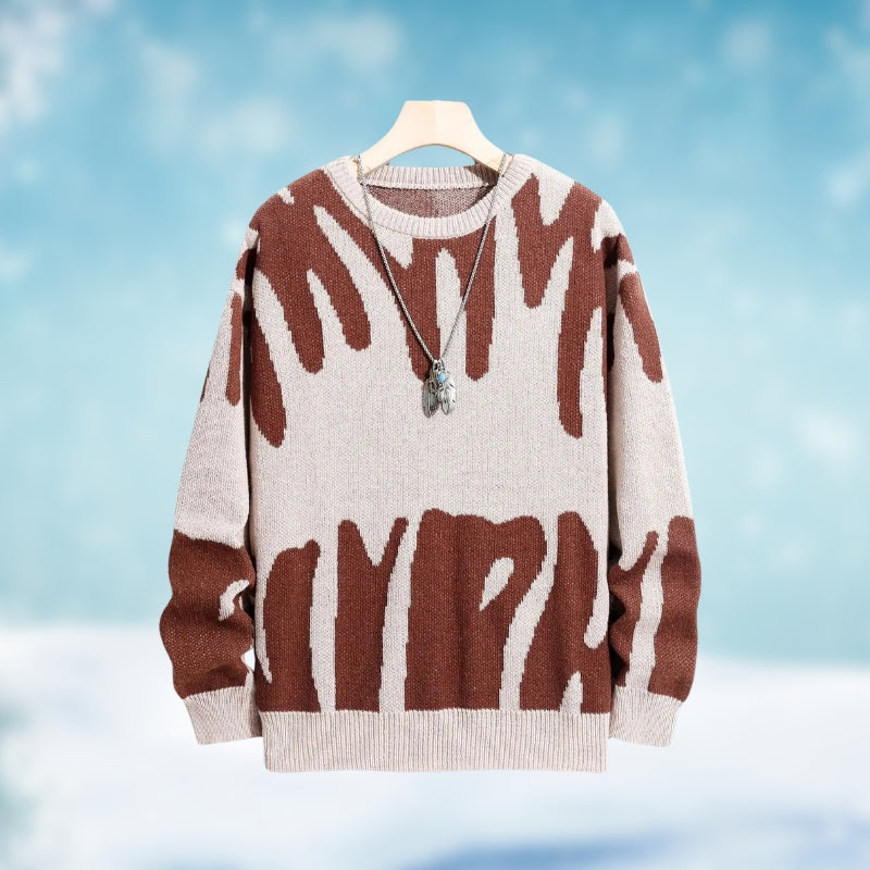 Rodrigo - Striped Sweater with Jacquard Pattern
