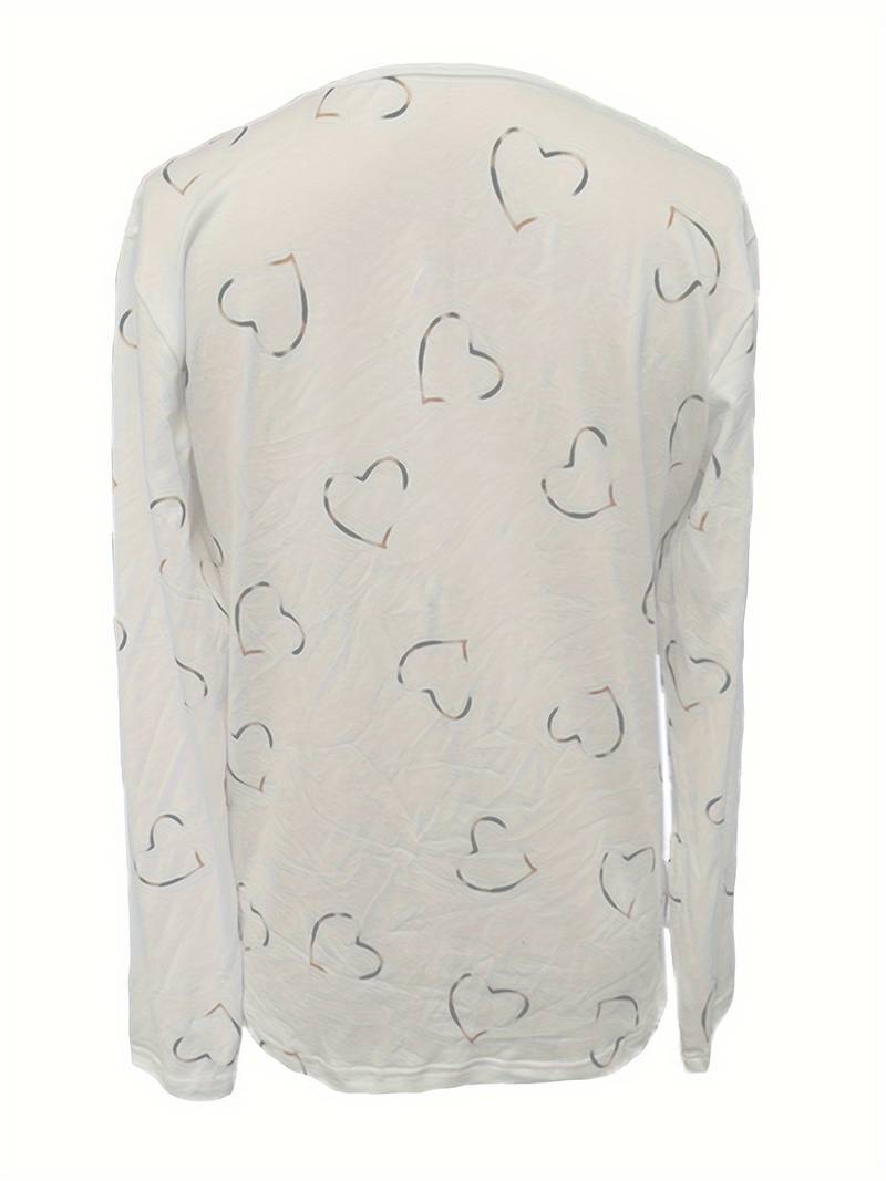 Romisha - T-Shirt with Heart Print and Zipper