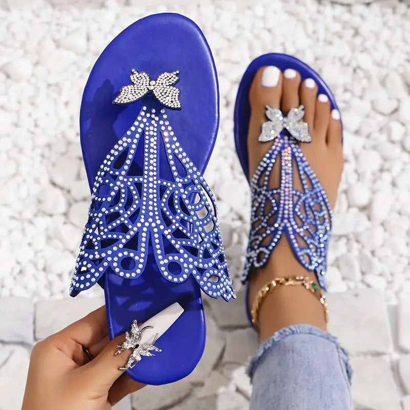 Rosalia - Stylish Leather Sandal with Butterfly Detail