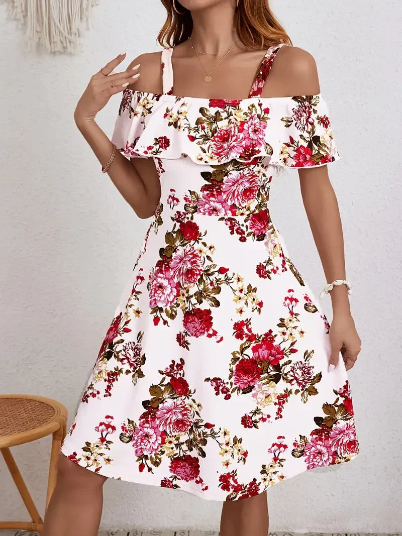 Rosanne - Elegant Dress with Floral Print