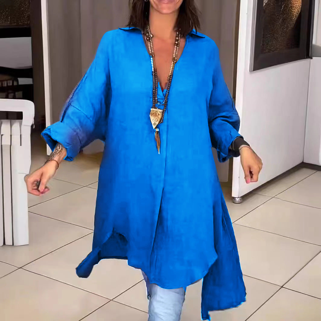 Rozalina - Stylish Shirt with V-Neck