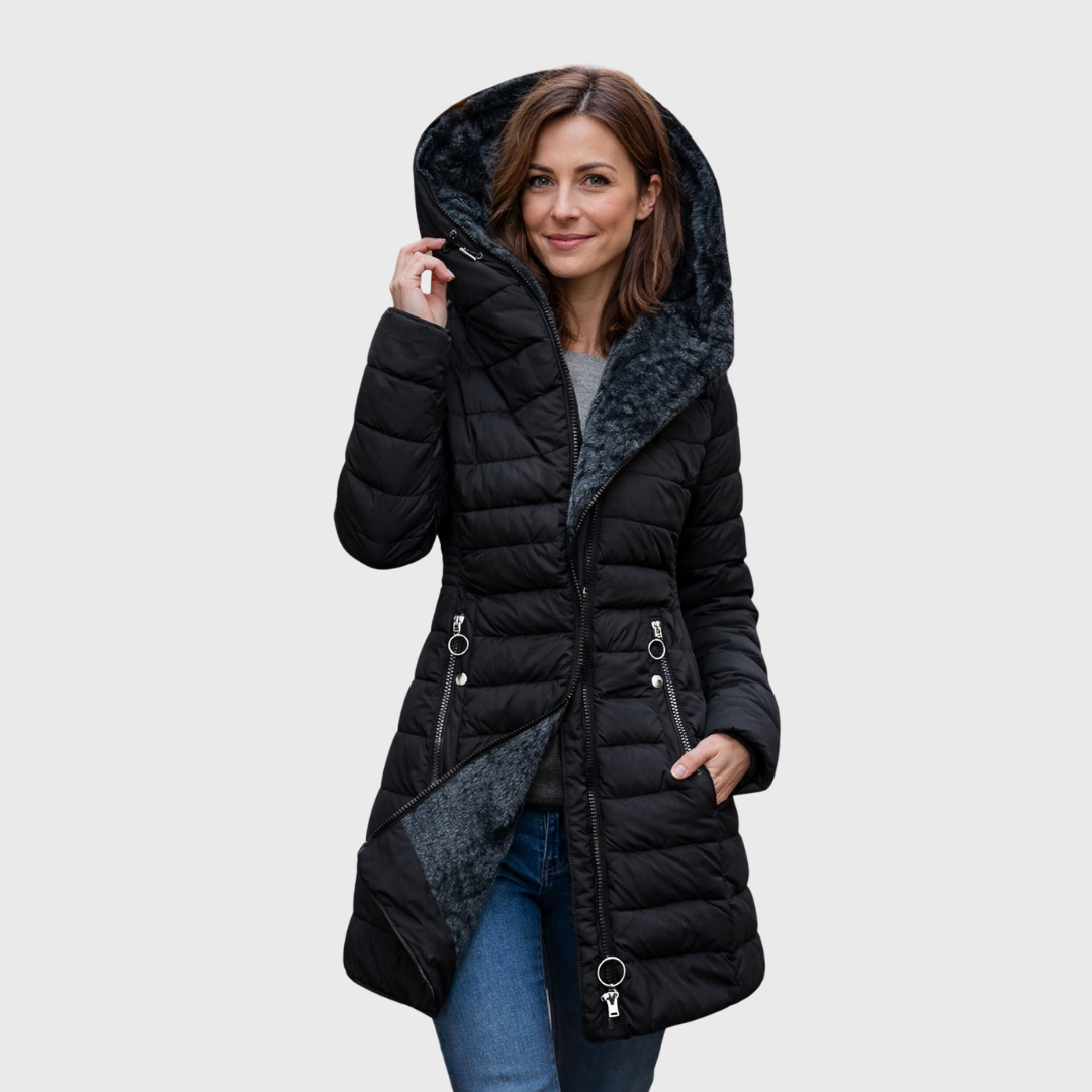 Ruchmira – Waterproof Padded Coat with Hood and Fleece Lining