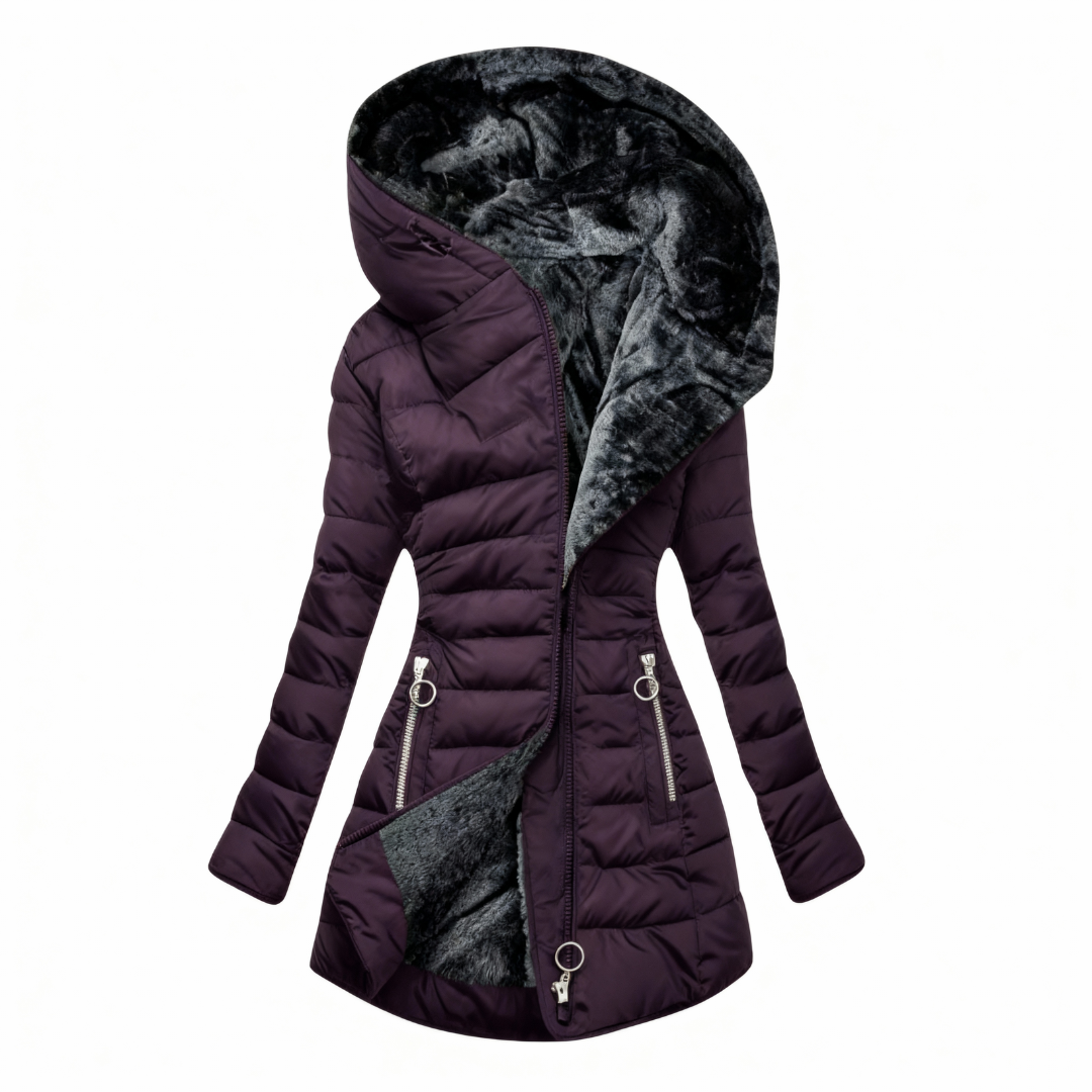 Ruchmira – Waterproof Padded Coat with Hood and Fleece Lining