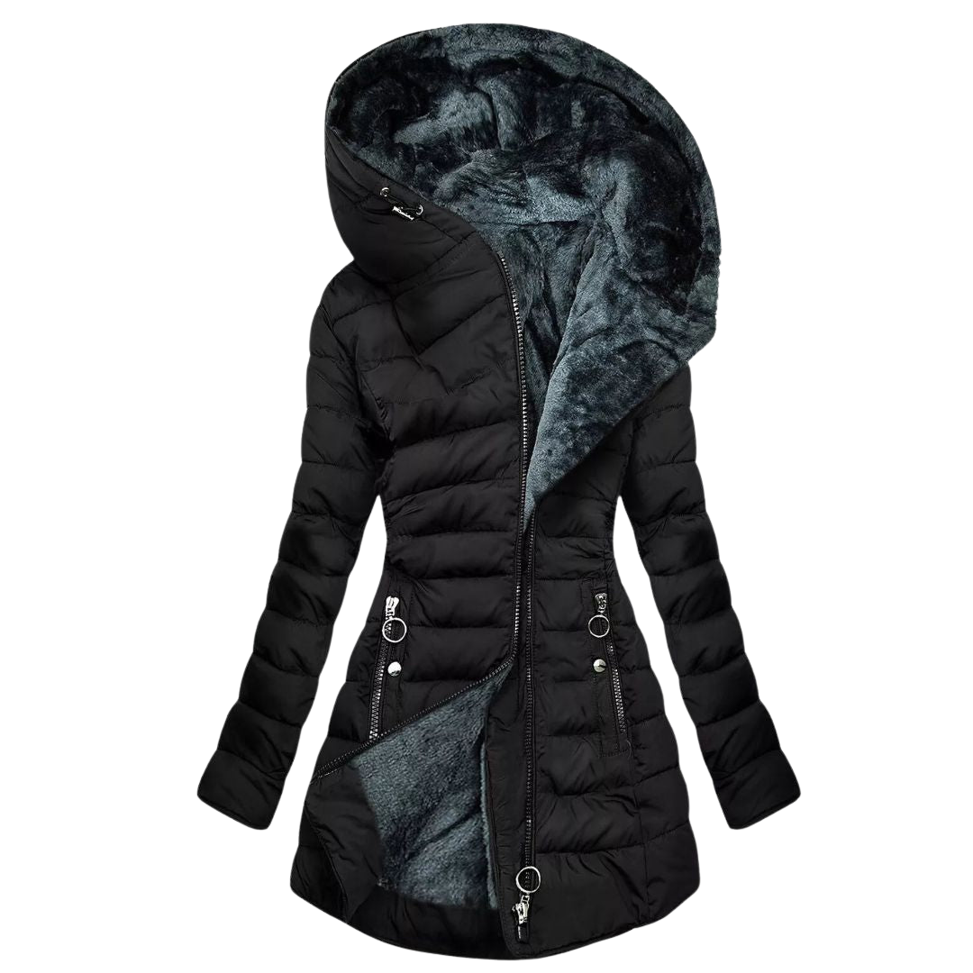 Ruchmira – Waterproof Padded Coat with Hood and Fleece Lining