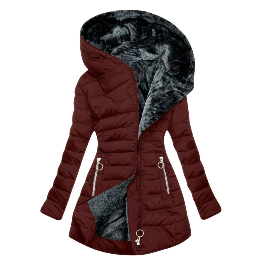 Ruchmira – Waterproof Padded Coat with Hood and Fleece Lining
