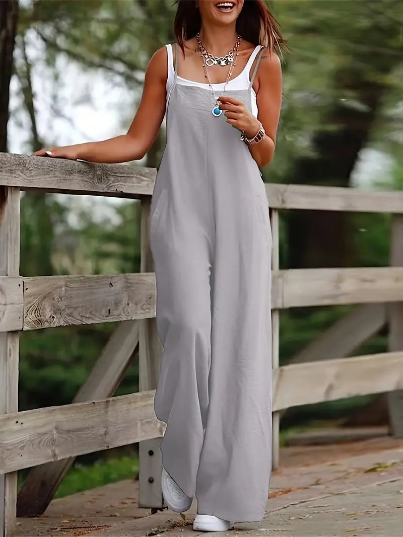 Rupa™ - Spaghetti Jumpsuit with Wide Legs