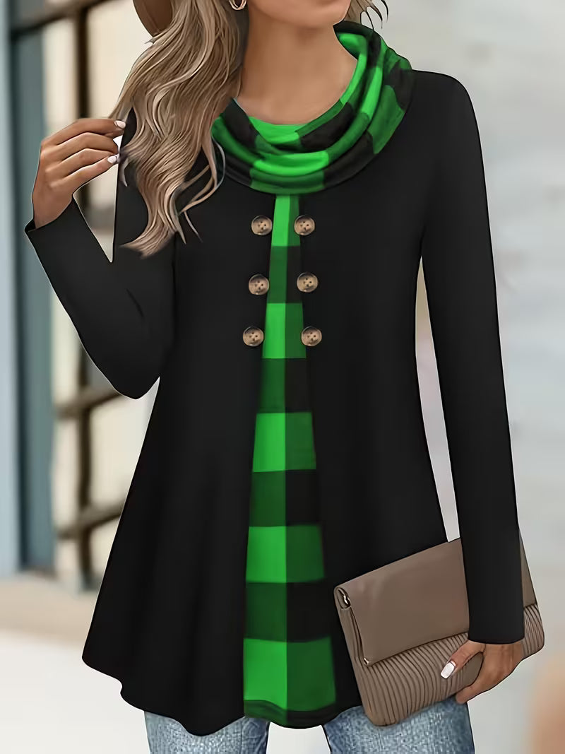 Sahar – T-Shirt with Ruffled Collar