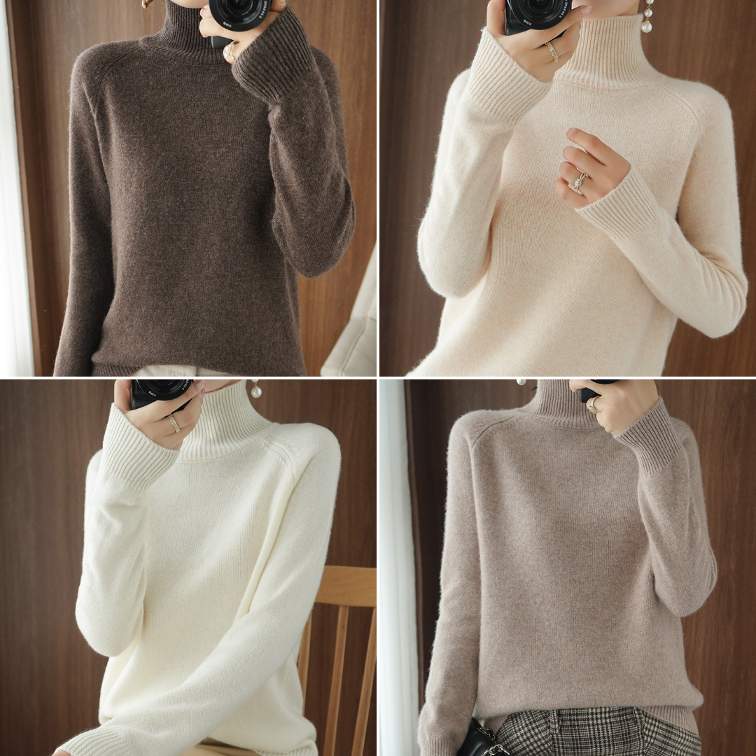 Sasha - Turtleneck Sweater Made of Merino Wool