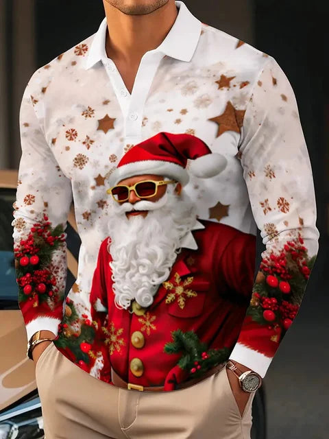 Severin – Christmas Print Polo Shirt