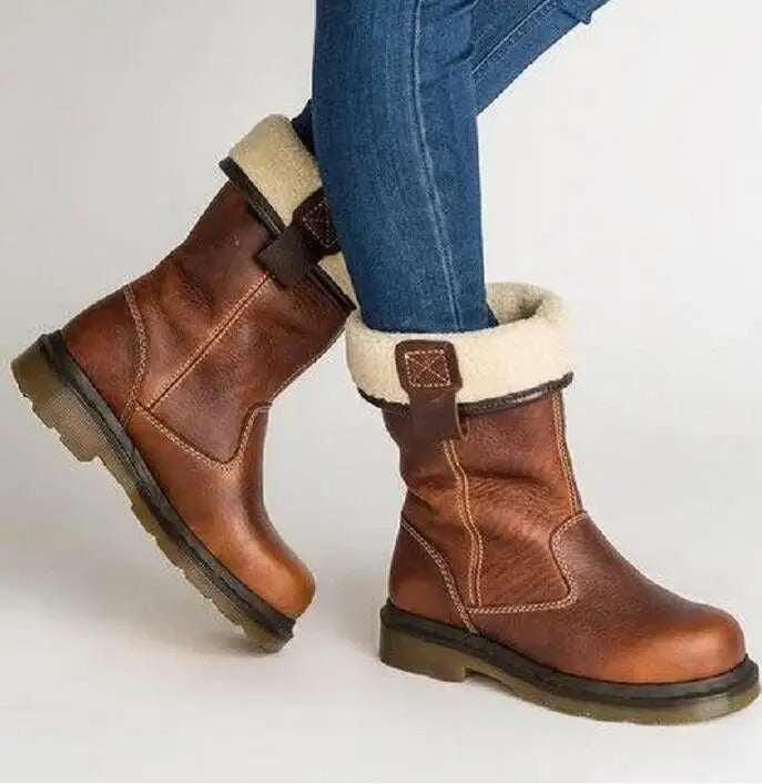 Shareen – Insulated Leather Boots for Winter