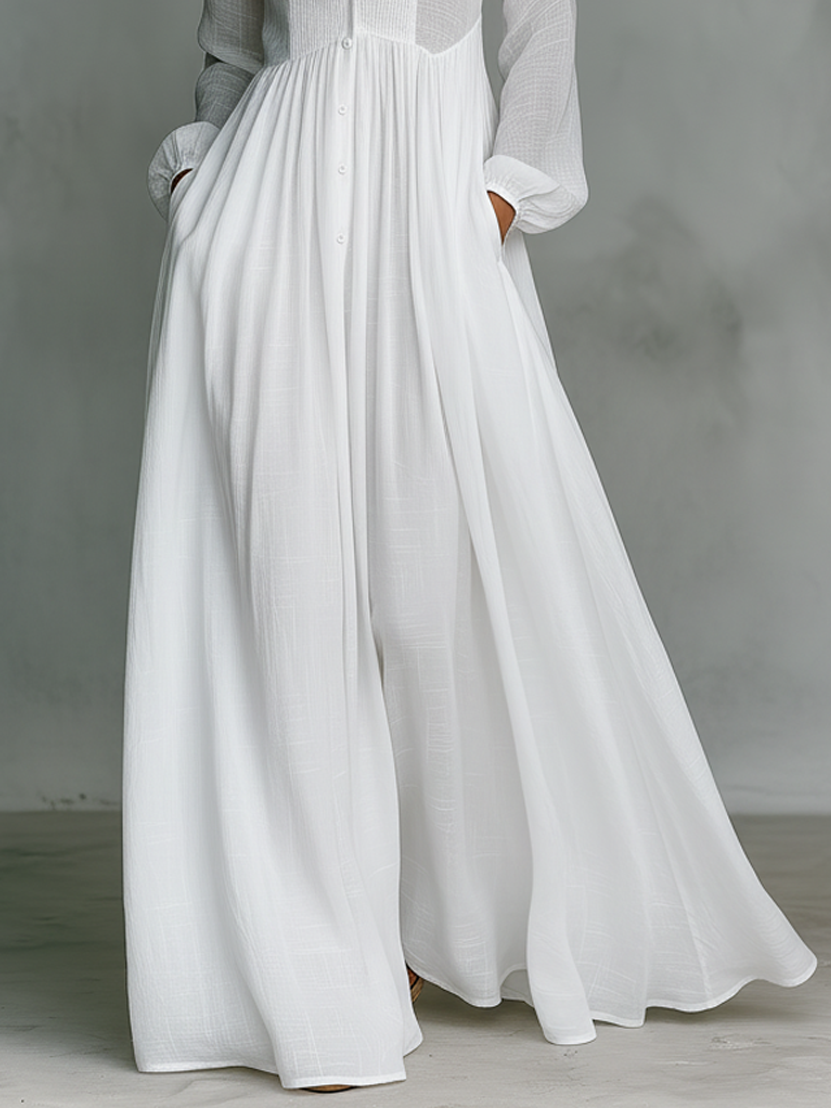 Sheilan – Elegant Maxi Dress with Buttons