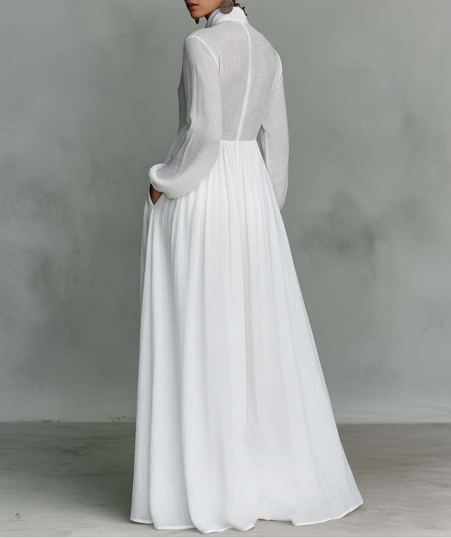 Sheilan – Elegant Maxi Dress with Buttons
