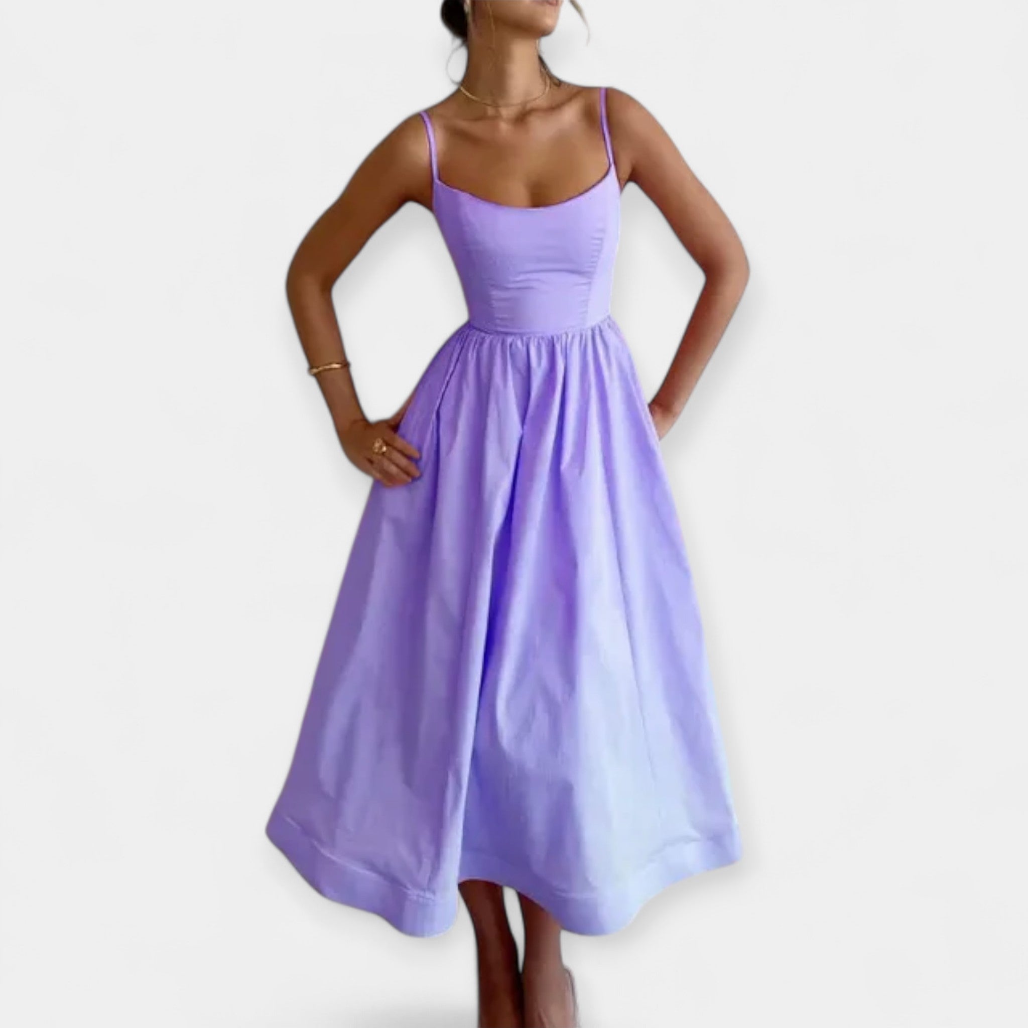 Shelley – Mini Dress with Round Neckline and Straps