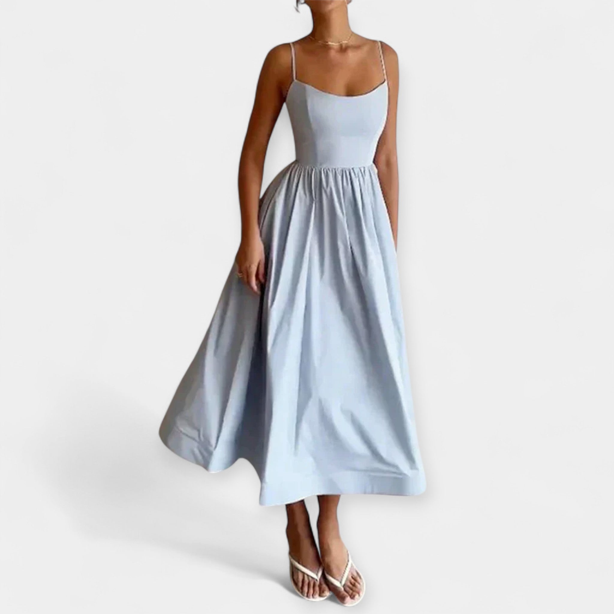 Shelley – Mini Dress with Round Neckline and Straps