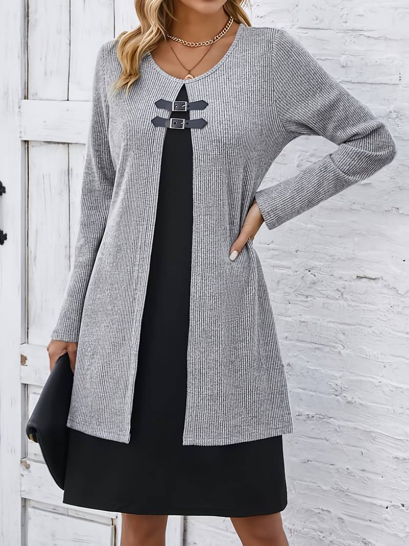 Shirahoshi - Fall and Winter Suit with Round Neckline Two-Piece
