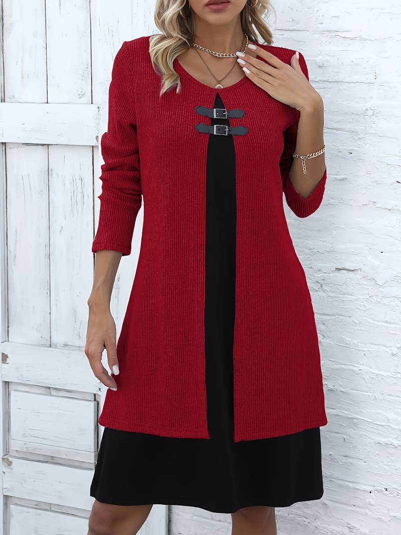 Shirahoshi - Fall and Winter Suit with Round Neckline Two-Piece