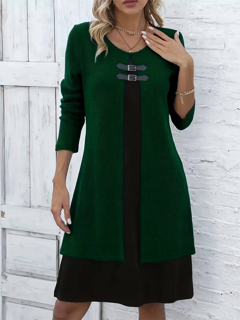 Shirahoshi - Fall and Winter Suit with Round Neckline Two-Piece