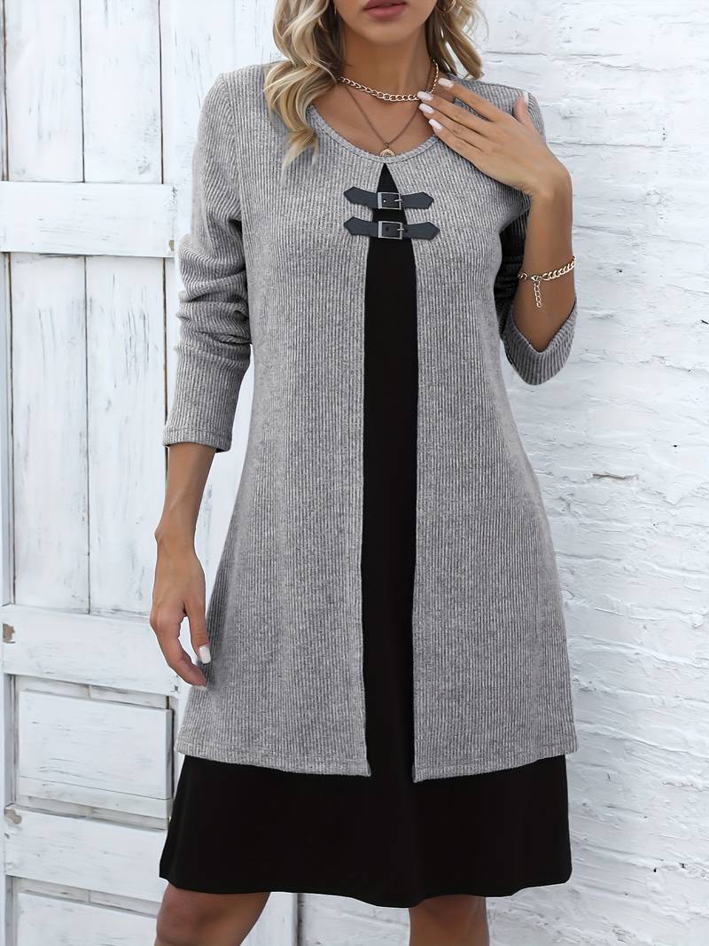 Shirahoshi - Fall and Winter Suit with Round Neckline Two-Piece