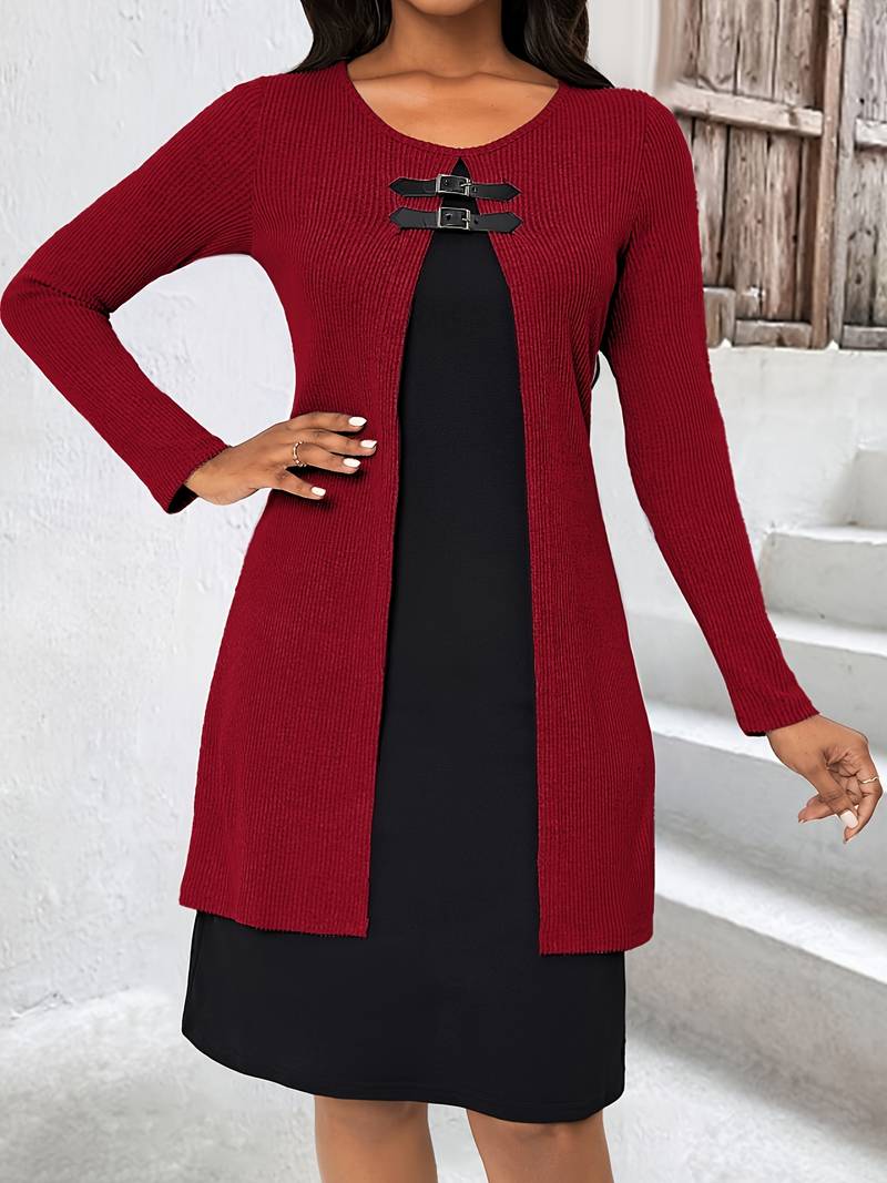 Shirahoshi - Fall and Winter Suit with Round Neckline Two-Piece