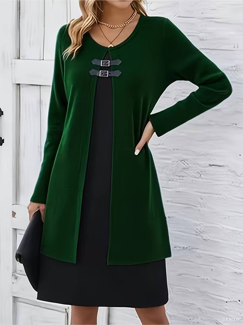 Shirahoshi - Fall and Winter Suit with Round Neckline Two-Piece