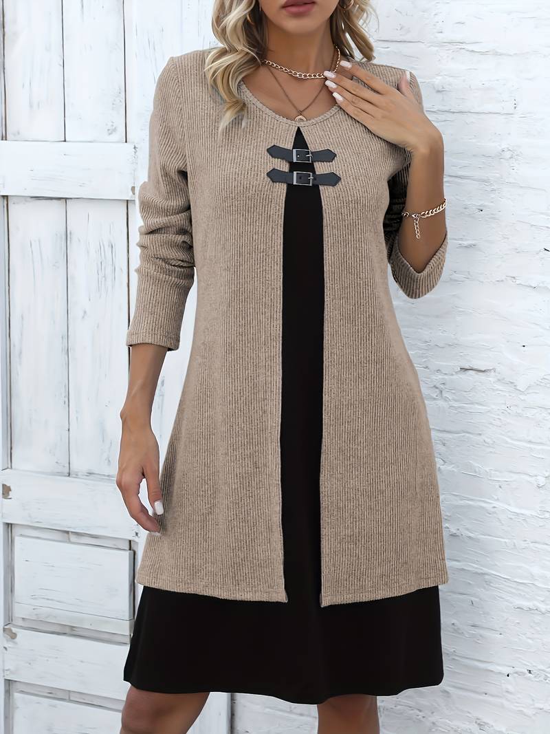 Shirahoshi - Fall and Winter Suit with Round Neckline Two-Piece