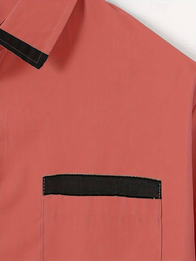 Shoval - Elegant Long Sleeve Shirt with Button Placket