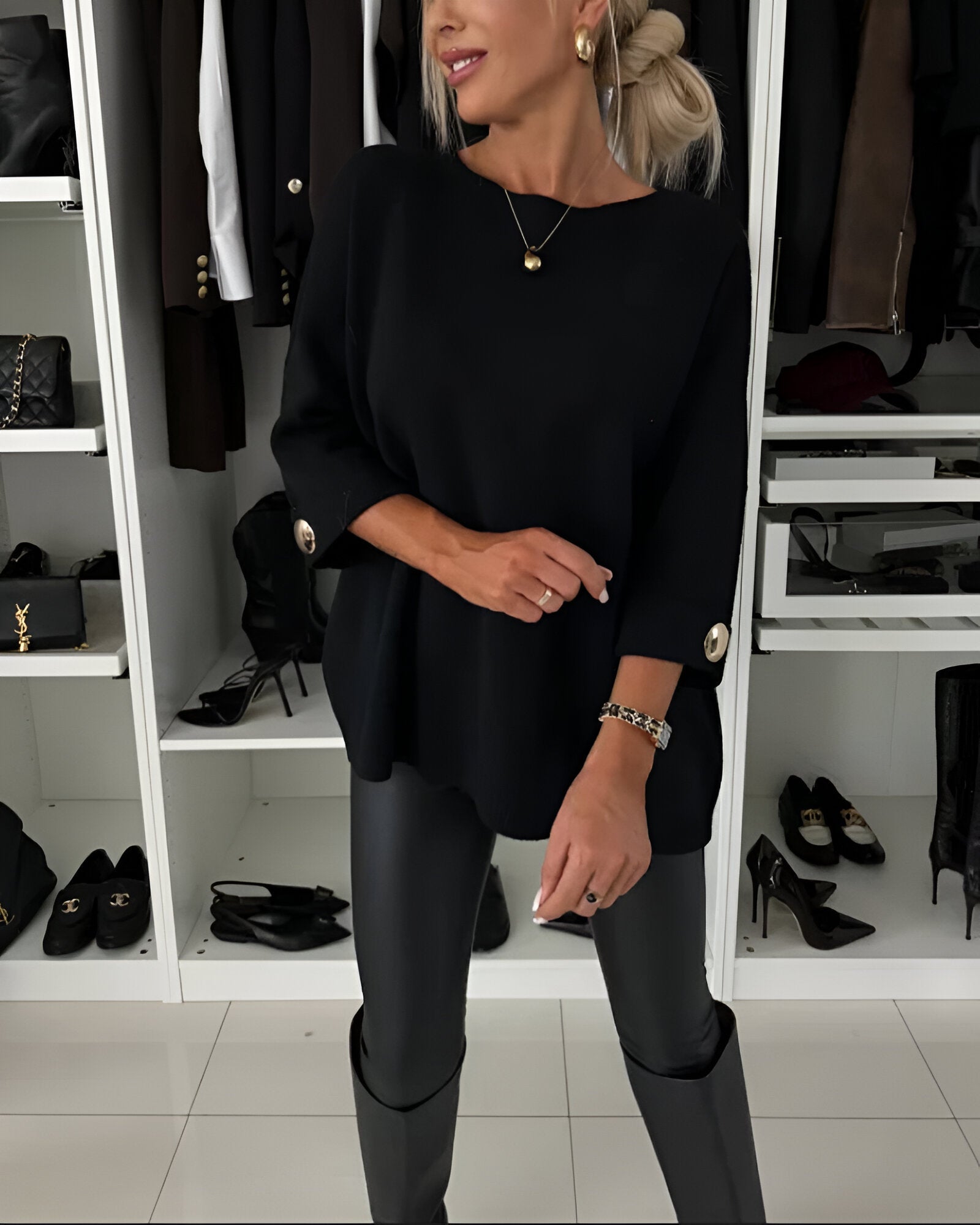 Sieglinde – Crew Neck Knit Sweater