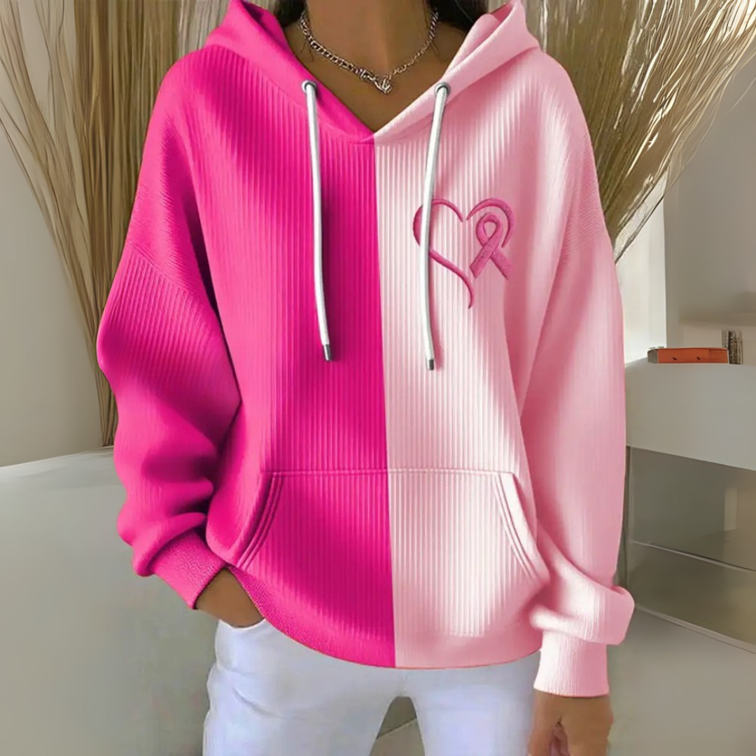 Silveta – Casual Hoodie with Heart and Long Sleeves