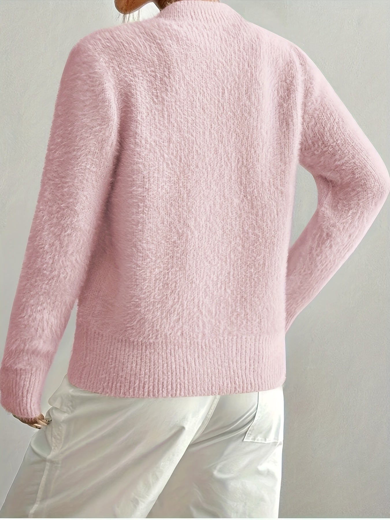 Smelissa – Long-Sleeve Knitted Cardigan with Heart Buttons