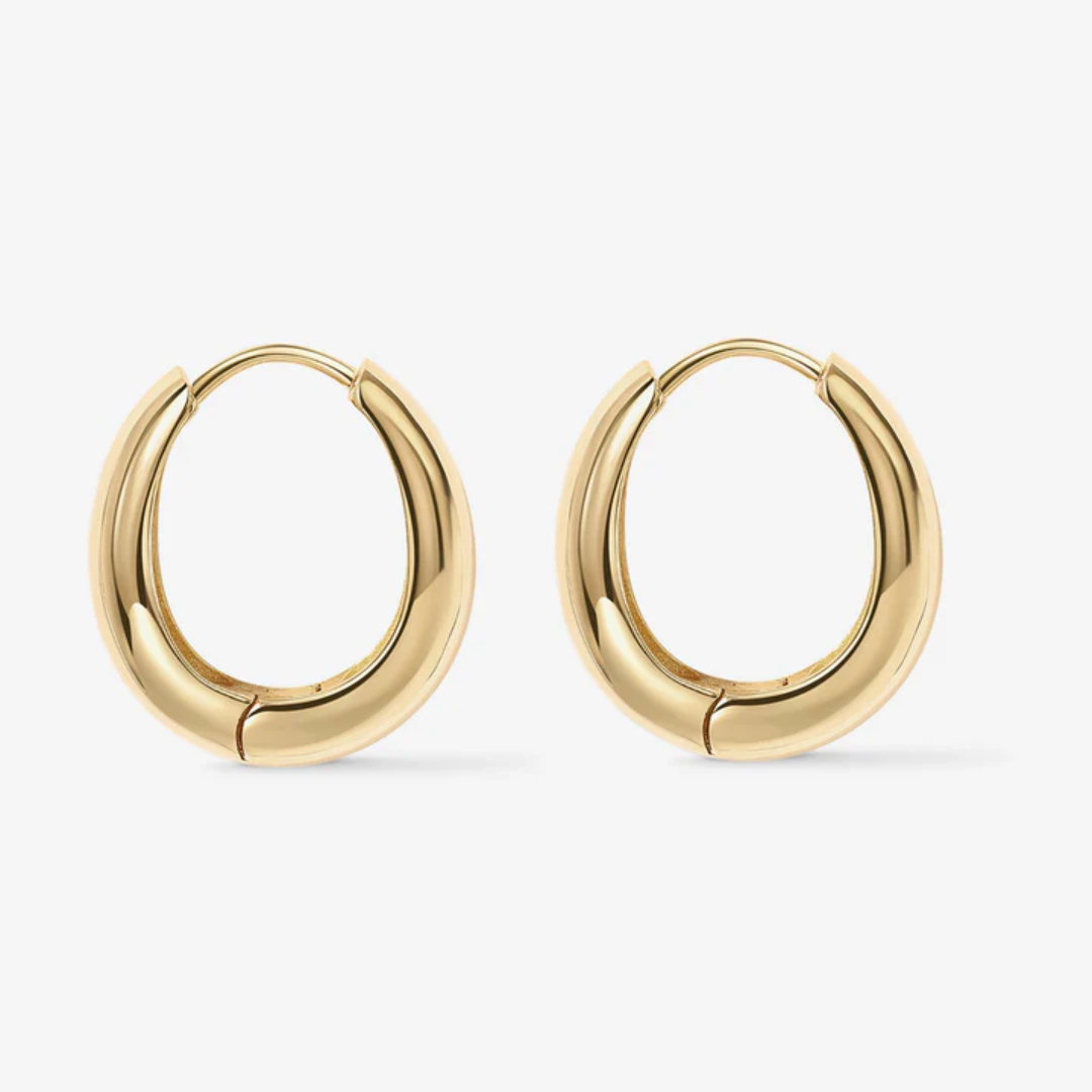 Solis Thick Gold Hoop Earrings