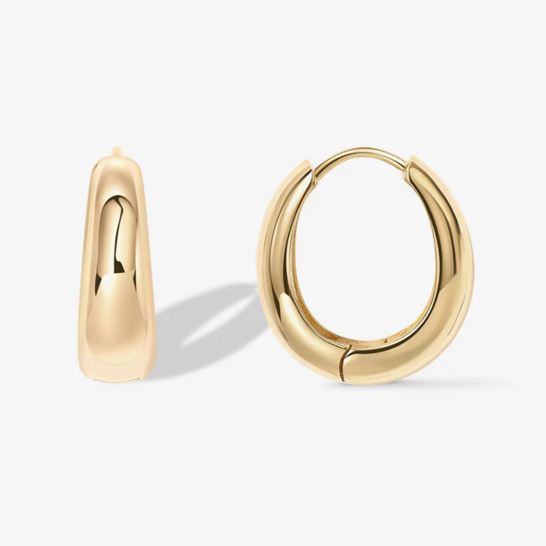 Solis Thick Gold Hoop Earrings