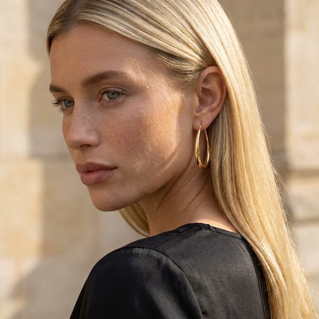 Solstice Oval Hoop Earrings