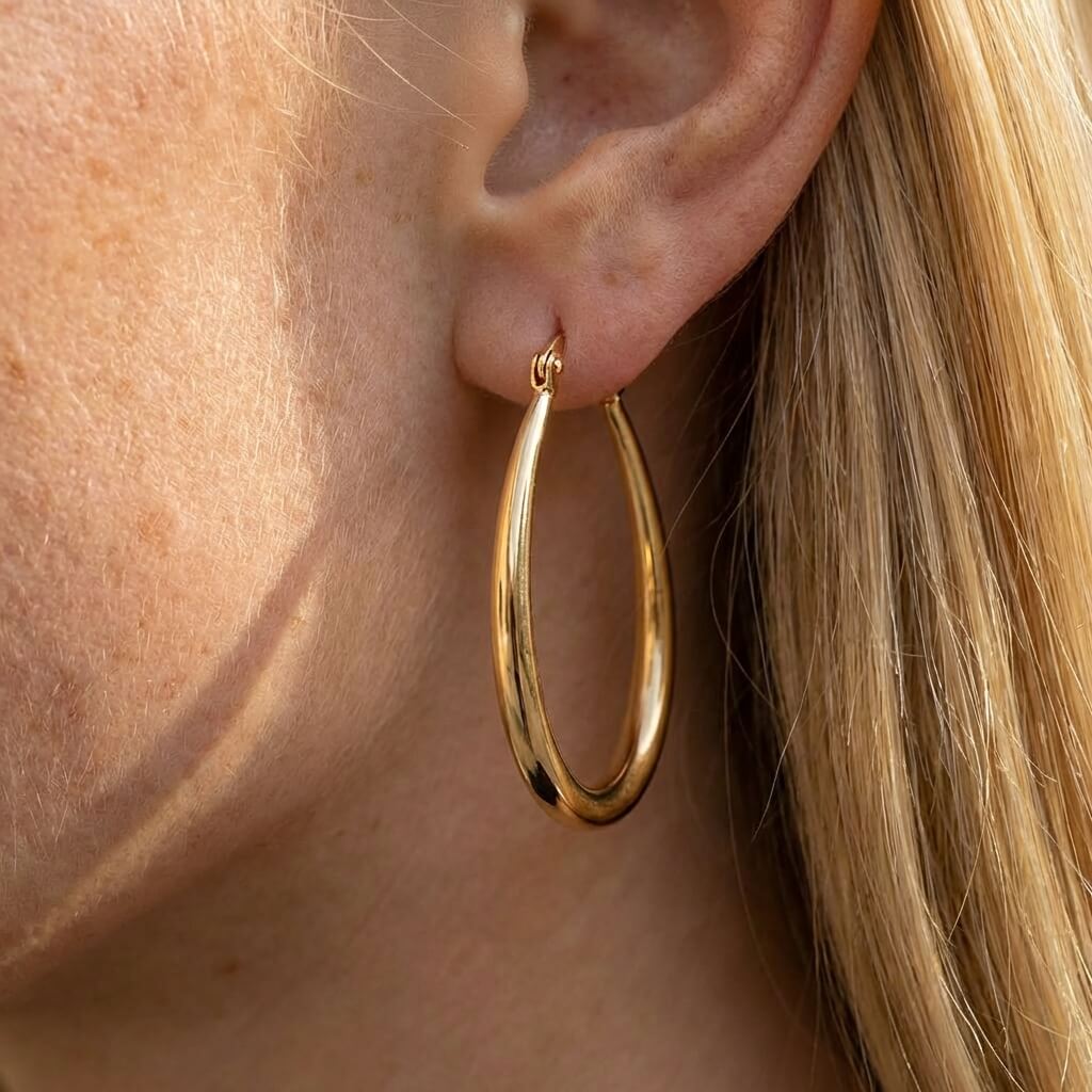 Solstice Oval Hoop Earrings